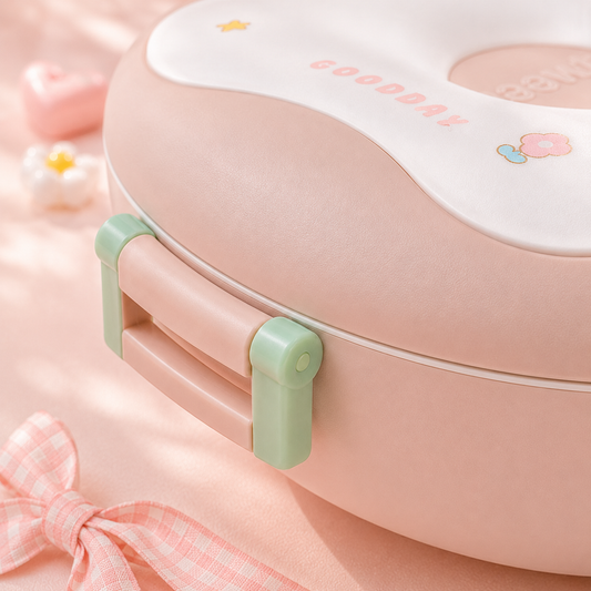 🍩 Kawaii Donut Bento Lunch Box for Kids – Leak Proof School Lunch Box