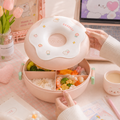 🍩 Kawaii Donut Bento Lunch Box for Kids – Leak Proof School Lunch Box
