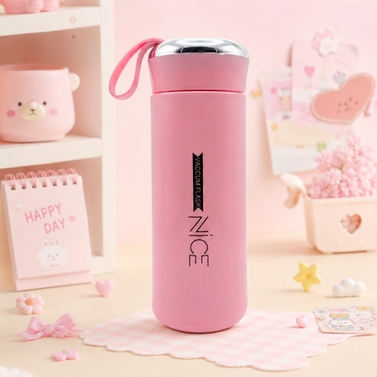 NICE Pink Vacuum Flask - Angle 2