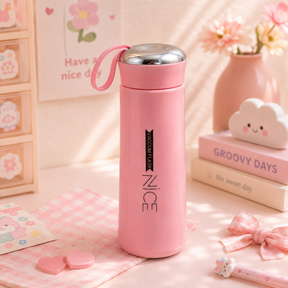 NICE Pink Vacuum Flask - Angle 3