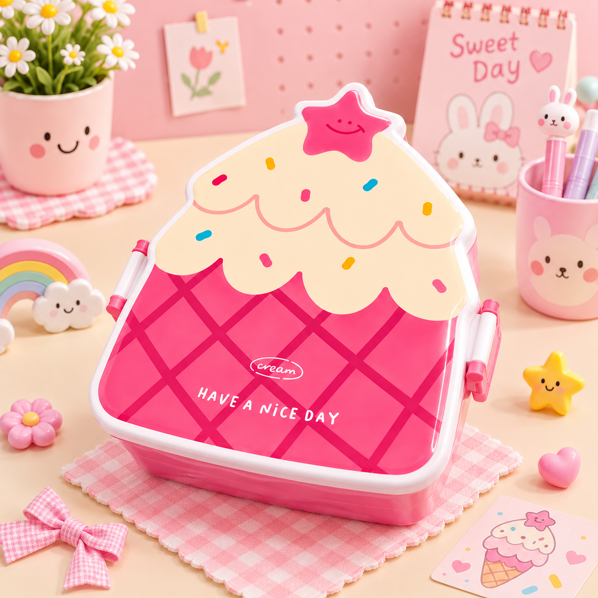 Cupcake Kawaii Lunch Box - Angle 3