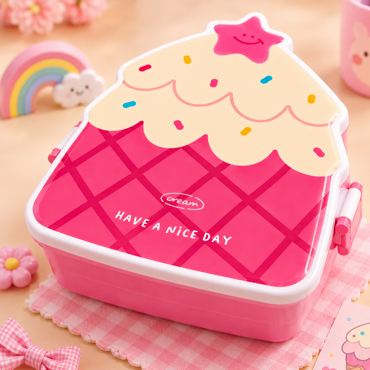 Cupcake Kawaii Lunch Box - Angle 4