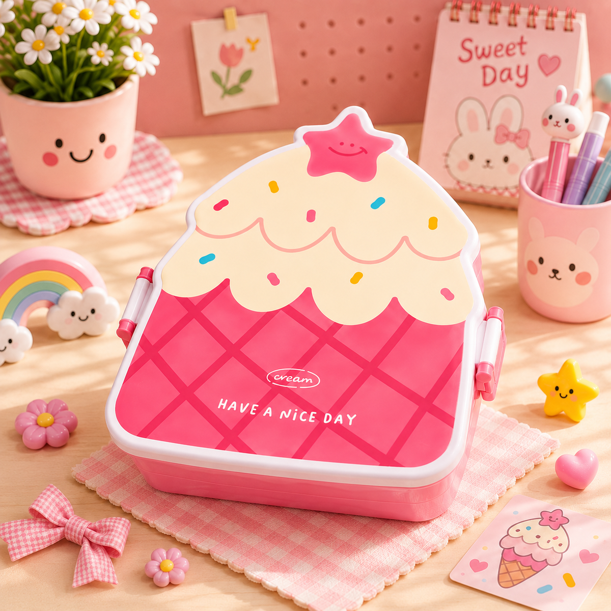 Cupcake Kawaii Lunch Box - Angle 5