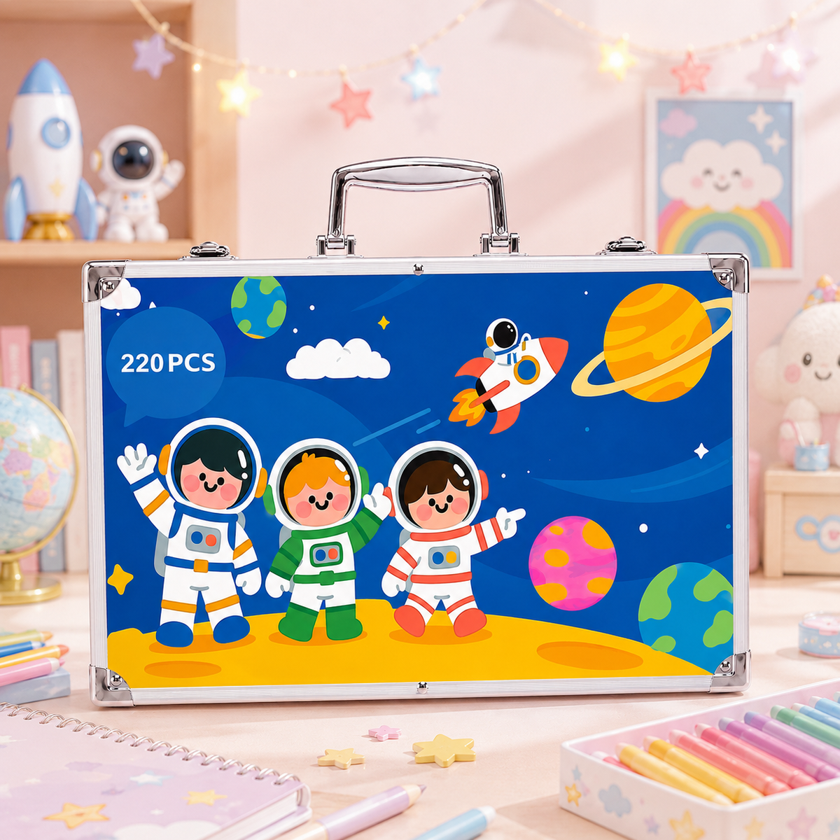 Astronaut 220pcs Art Case - Angle 2
