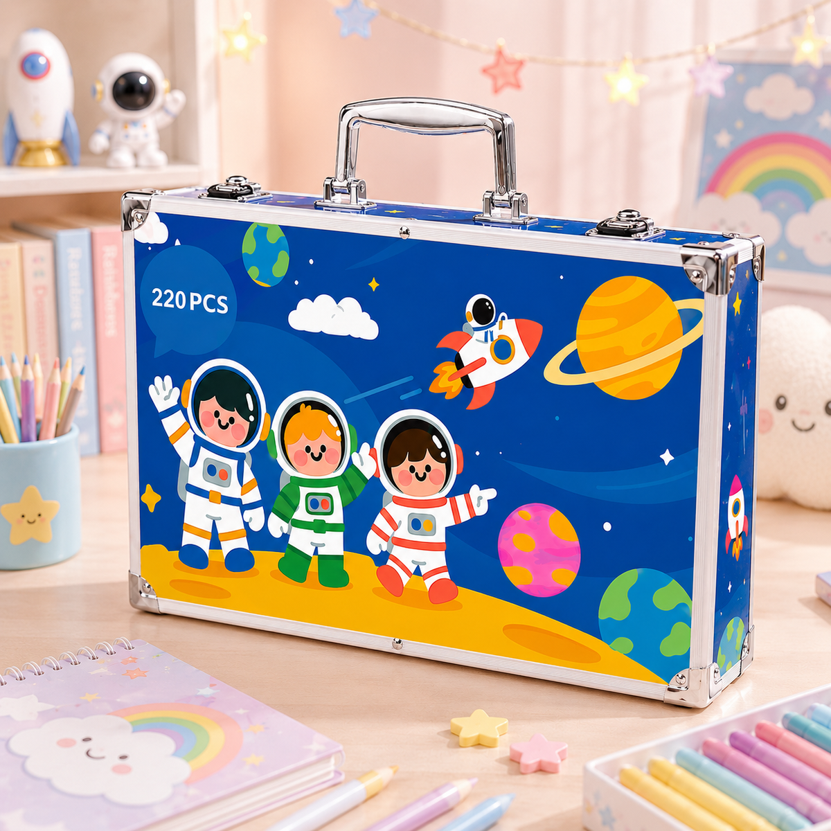 Astronaut 220pcs Art Case - Angle 3