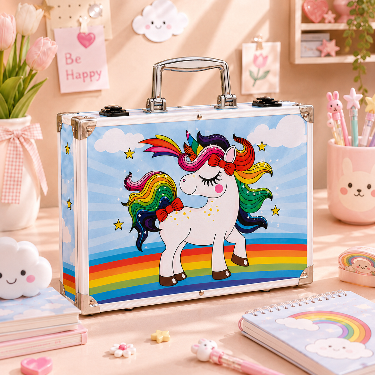 Rainbow Unicorn Art Case - Angle 3