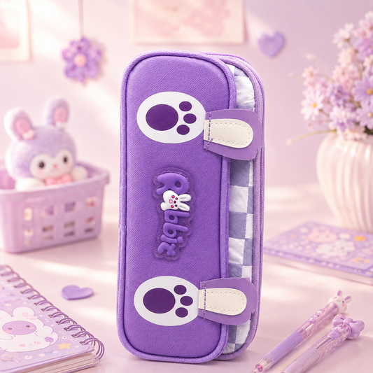 Kawaii Rabbit Paw Pencil Pouch - front view