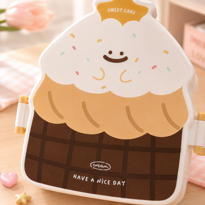 Kawaii Sweet Cake Bento Lunch Box - close-up