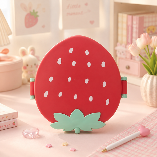 Kawaii Strawberry Bento Lunch Box - desk scene 2