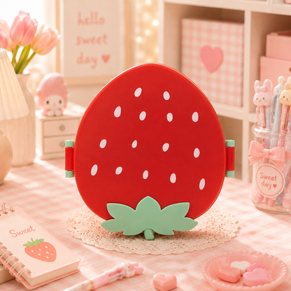 Kawaii Strawberry Bento Lunch Box - desk scene 3