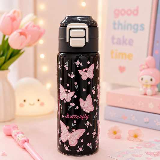 Butterfly Print water bottle
