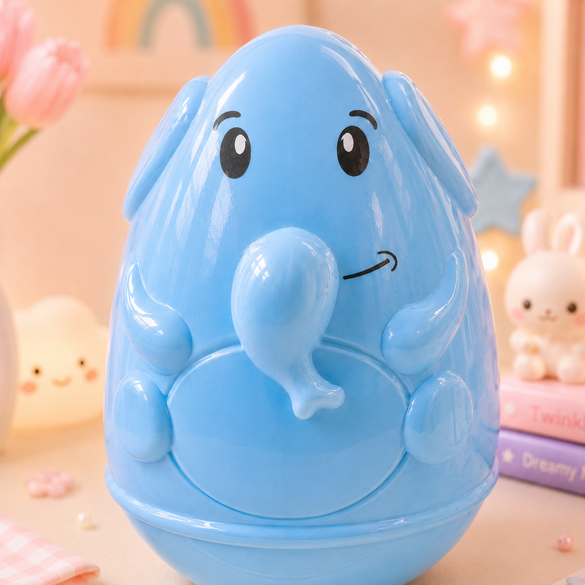 Kawaii Roly Poly Elephant Baby Toy close-up