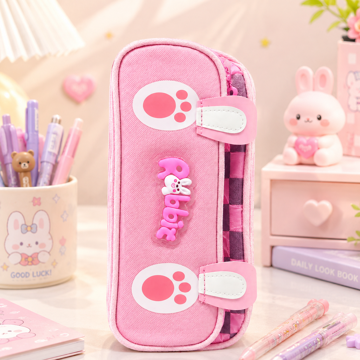 Rabbit Paw Pink pencil pouch