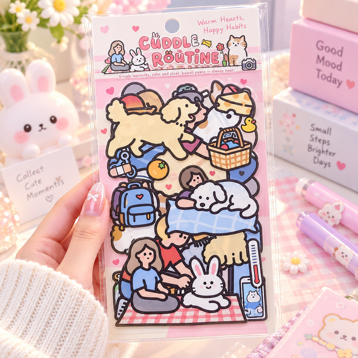 Cuddle Routine sticker design