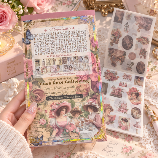 Blush Rose Sticker Book sticker design