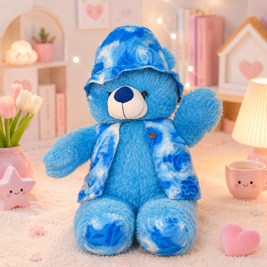 Kawaii Tie-Dye Teddy Bear Plush - front view 2