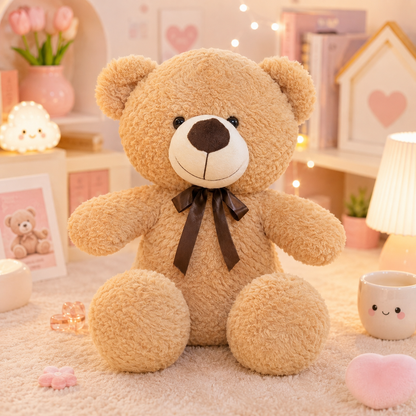 Classic Bow Tie Teddy Bear Plush - front view