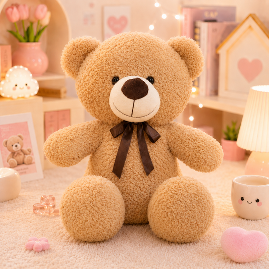 Classic Bow Tie Teddy Bear Plush - front view 2