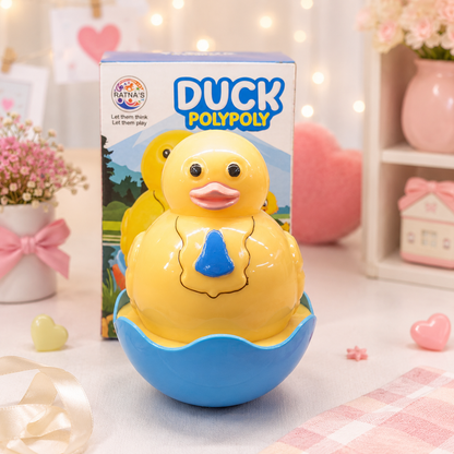 Kawaii Duck Roly Poly Wobble Toy lifestyle scene