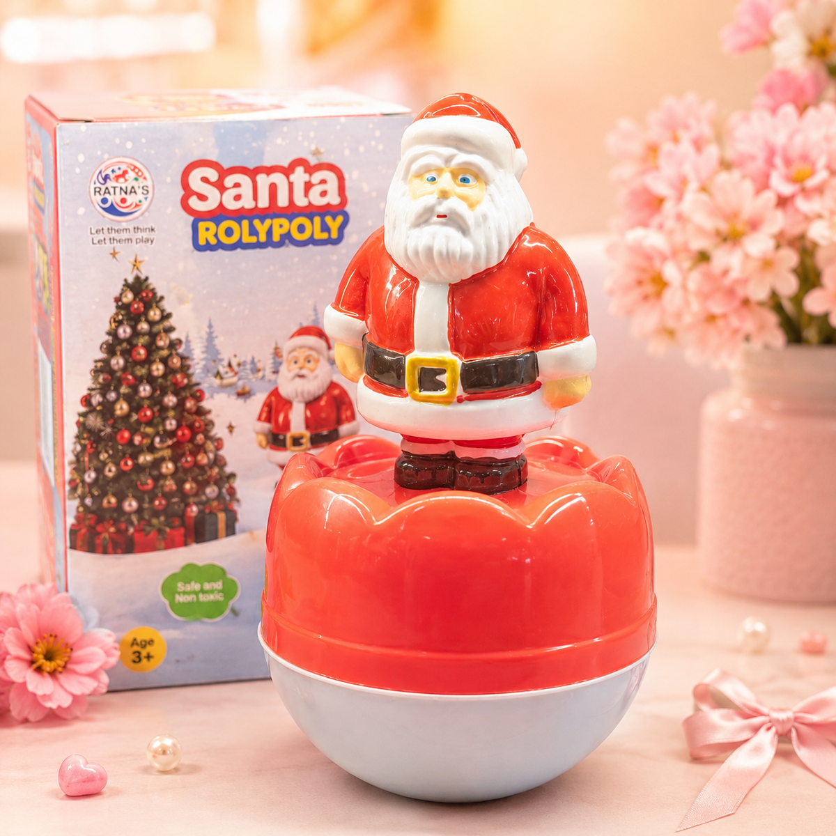 Santa Rolypoly Wobbling Toy with packaging box