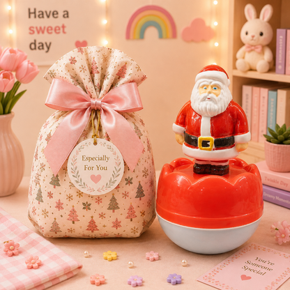 Santa Rolypoly Wobbling Toy gift box packaging scene