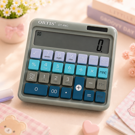 ORTIS OT-44C Calculator - plain desk view
