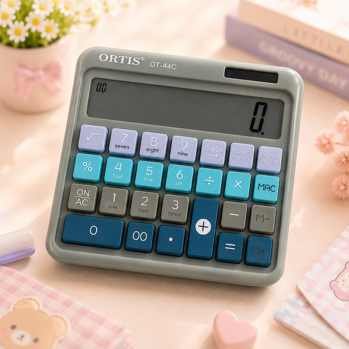 ORTIS OT-44C Calculator - plain desk view