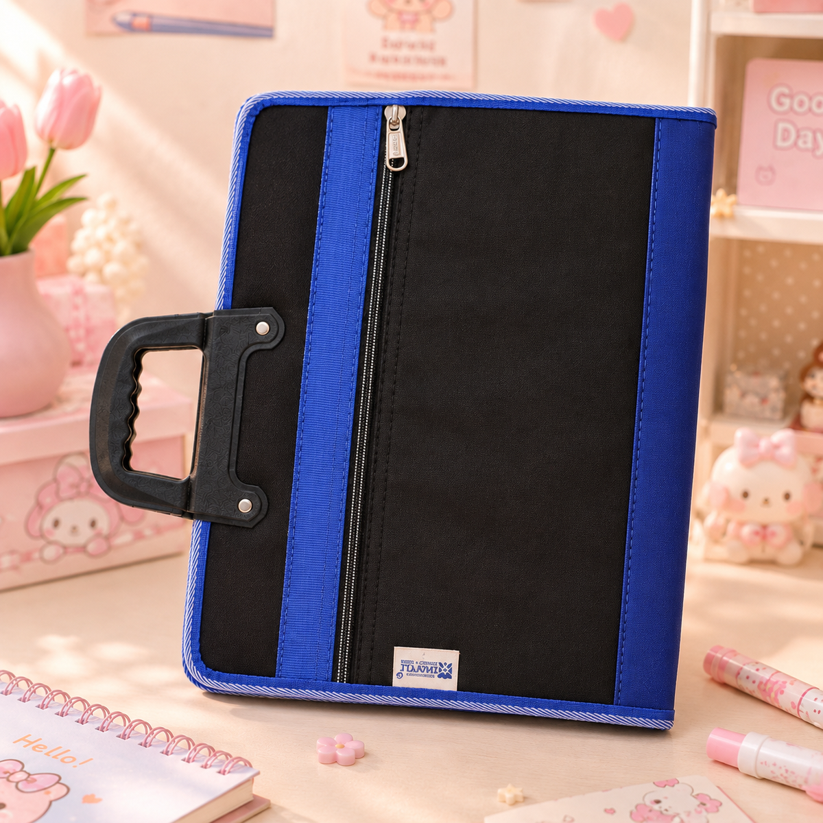 A4 Zippered File Organizer Bag - front view