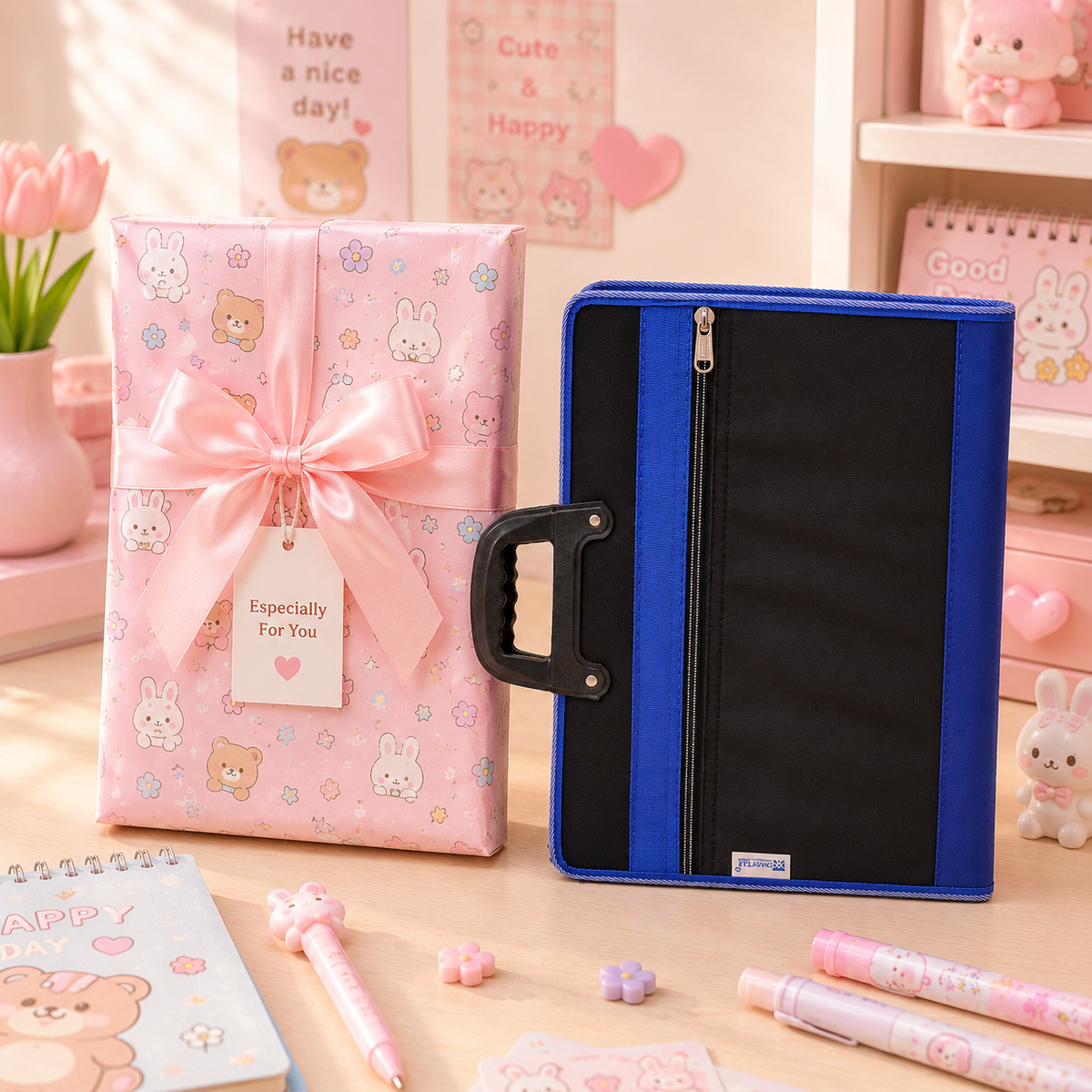 A4 Zippered File Organizer Bag - gift packaging