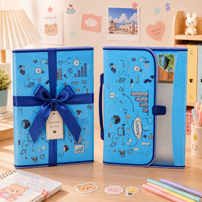 Business Doodle Accordion File Organizer - gift box