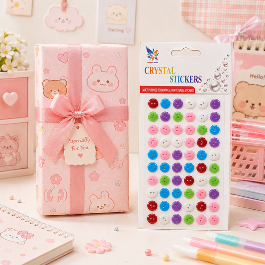 Kawaii Crystal Button Stickers gift packaging