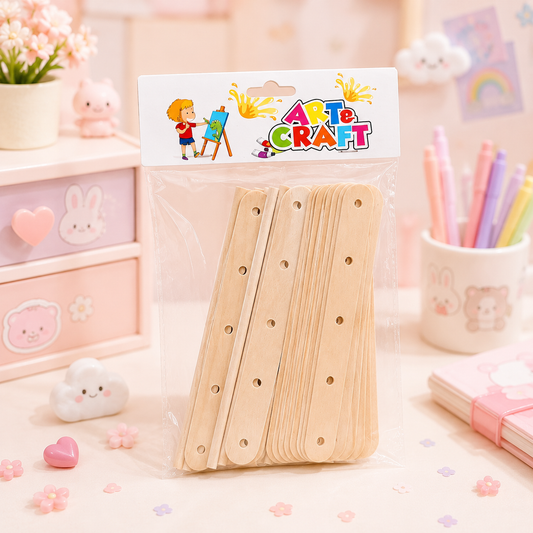 Art e Craft Natural Wooden Craft Sticks front view
