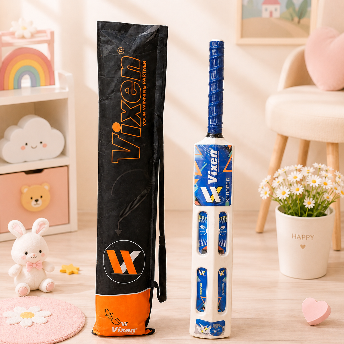 Vixen Scooper Cricket Bat - alternate room scene