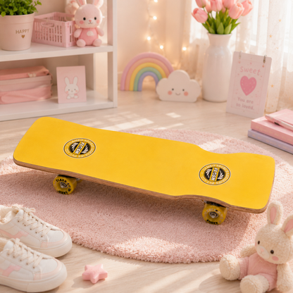 Flash Wooden Fish Skateboard - full view on rug