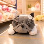 French Bulldog Lying Plush Toy – Realistic Frenchie Stuffed Animal Pillow