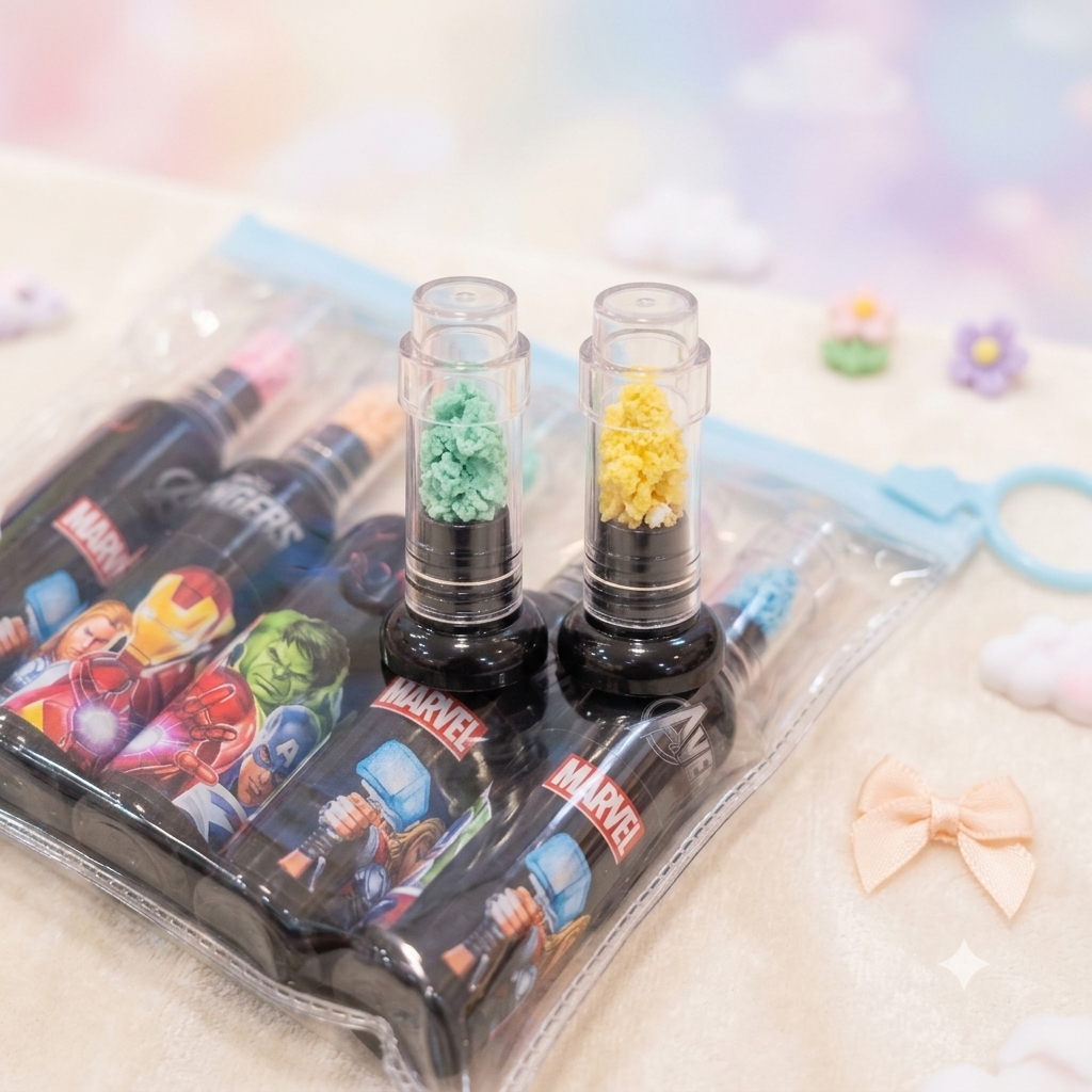 Marvel Avengers Highlighter Set - close-up confetti tip detail