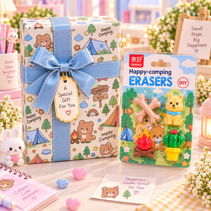 DIY camping erasers premium gift packaging