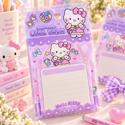 Hello Kitty Girl Talk note paper angled product view