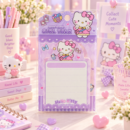Hello Kitty Girl Talk note paper pack front view