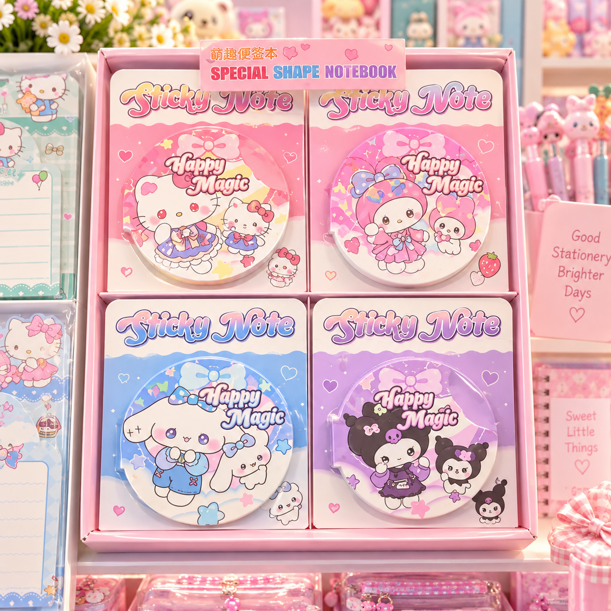 Kawaii sticky notes display