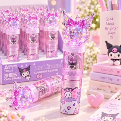 Kuromi luminous eraser close-up product view