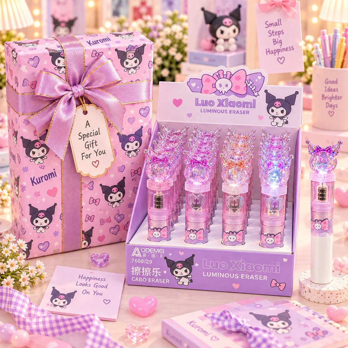 Kuromi luminous eraser premium gift presentation