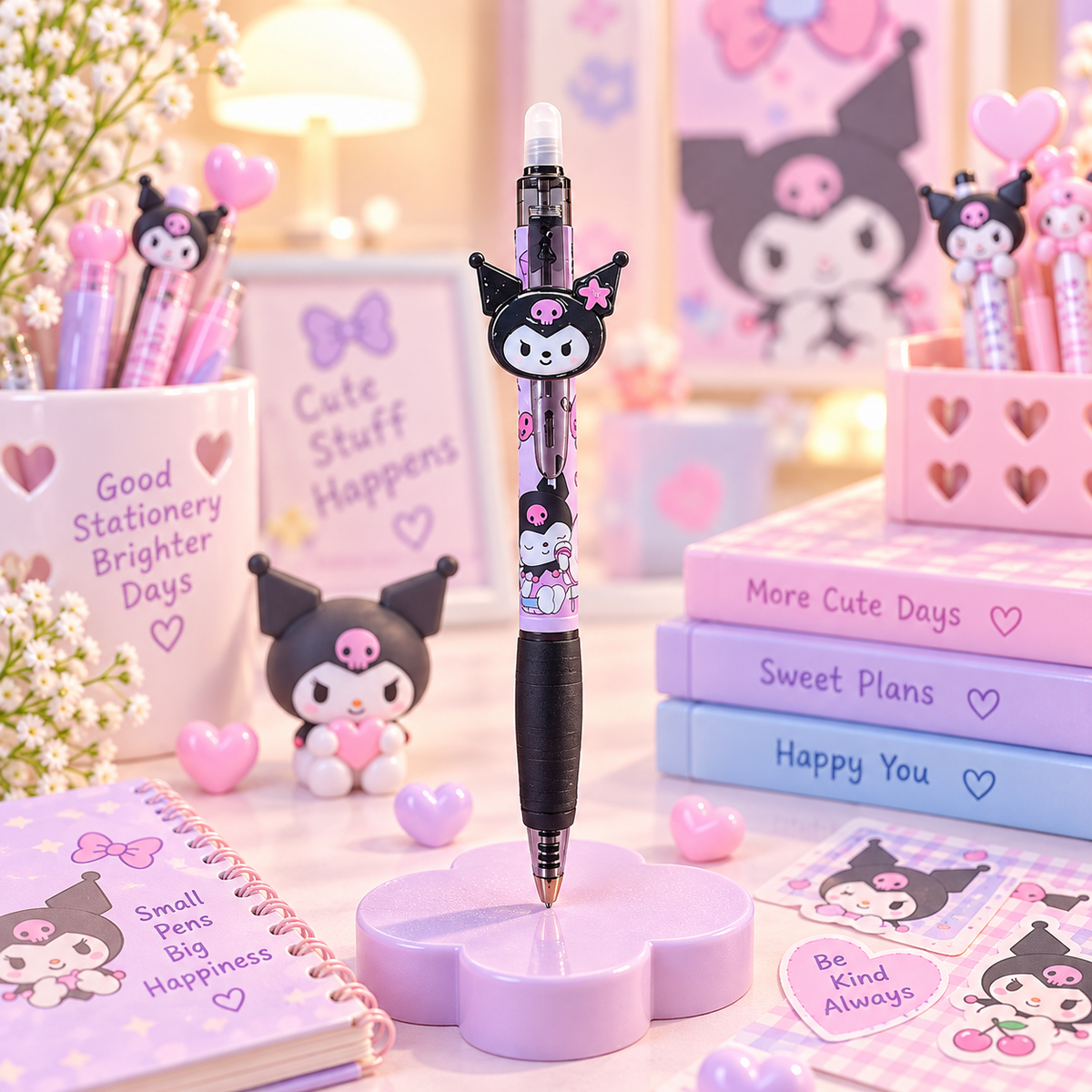 Kuromi multi-function retractable pen display image