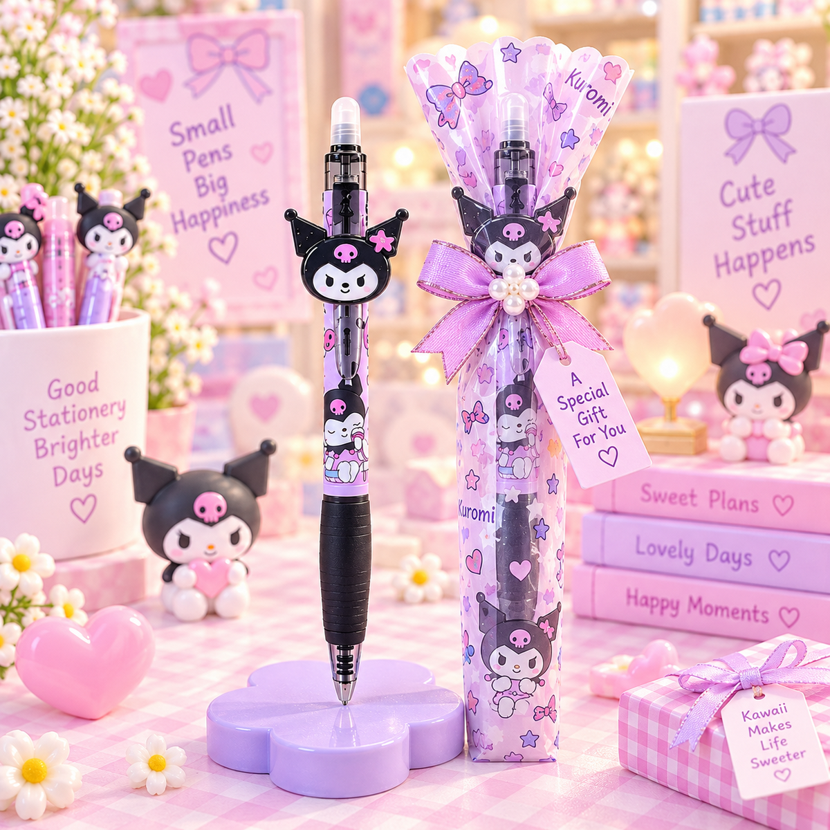 Kuromi multi-function retractable pen premium gift packaging