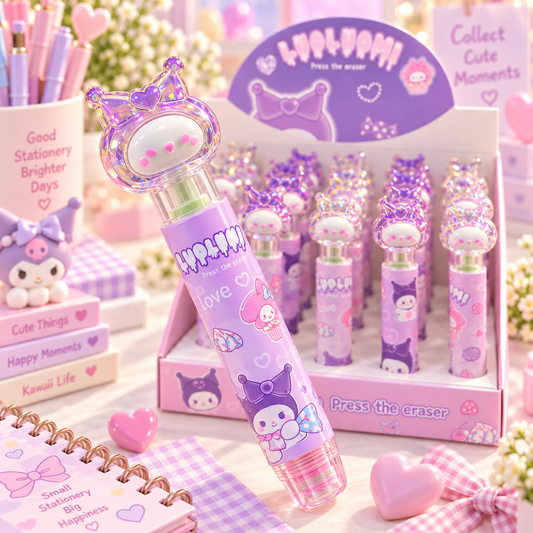 Kuromi press eraser pen close-up