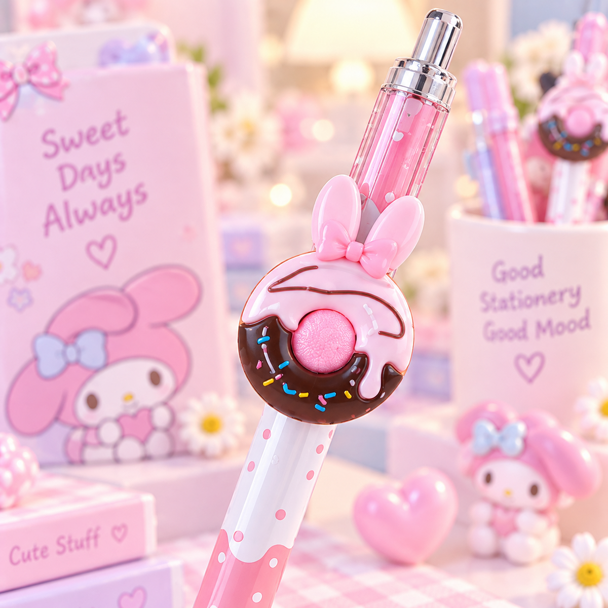 My Melody donut pen close-up