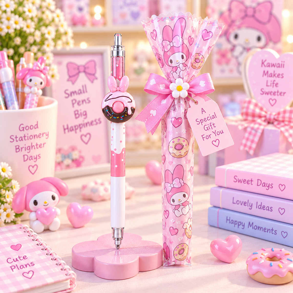 My Melody donut pen premium gift packaging