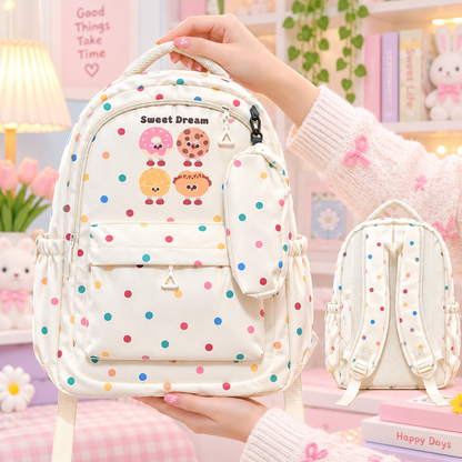 Sweet Dream confetti backpack lifestyle view