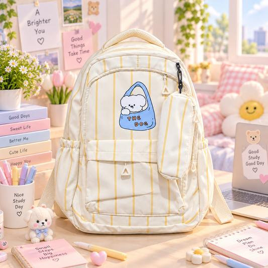 The Dog Yellow Stripe kawaii backpack — product image 4