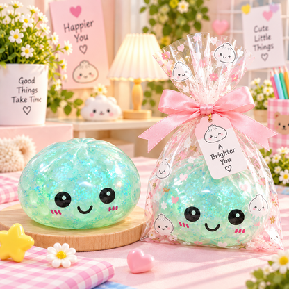 Rainbow Mystery Dumpling Squishy - premium gift packaging